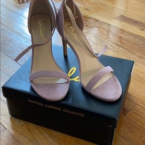 Lulu’s dusty rose suede heels